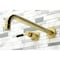 Kingston Brass KS8047DKL Wall Mount Tub Faucet, Brushed Brass KS8047DKL - alternate 5